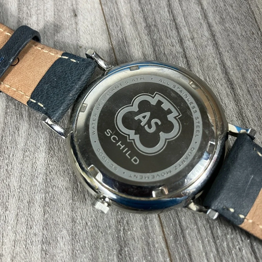 Schild Men's Quartz Theodor‎ Watch Black Dial Leather Band